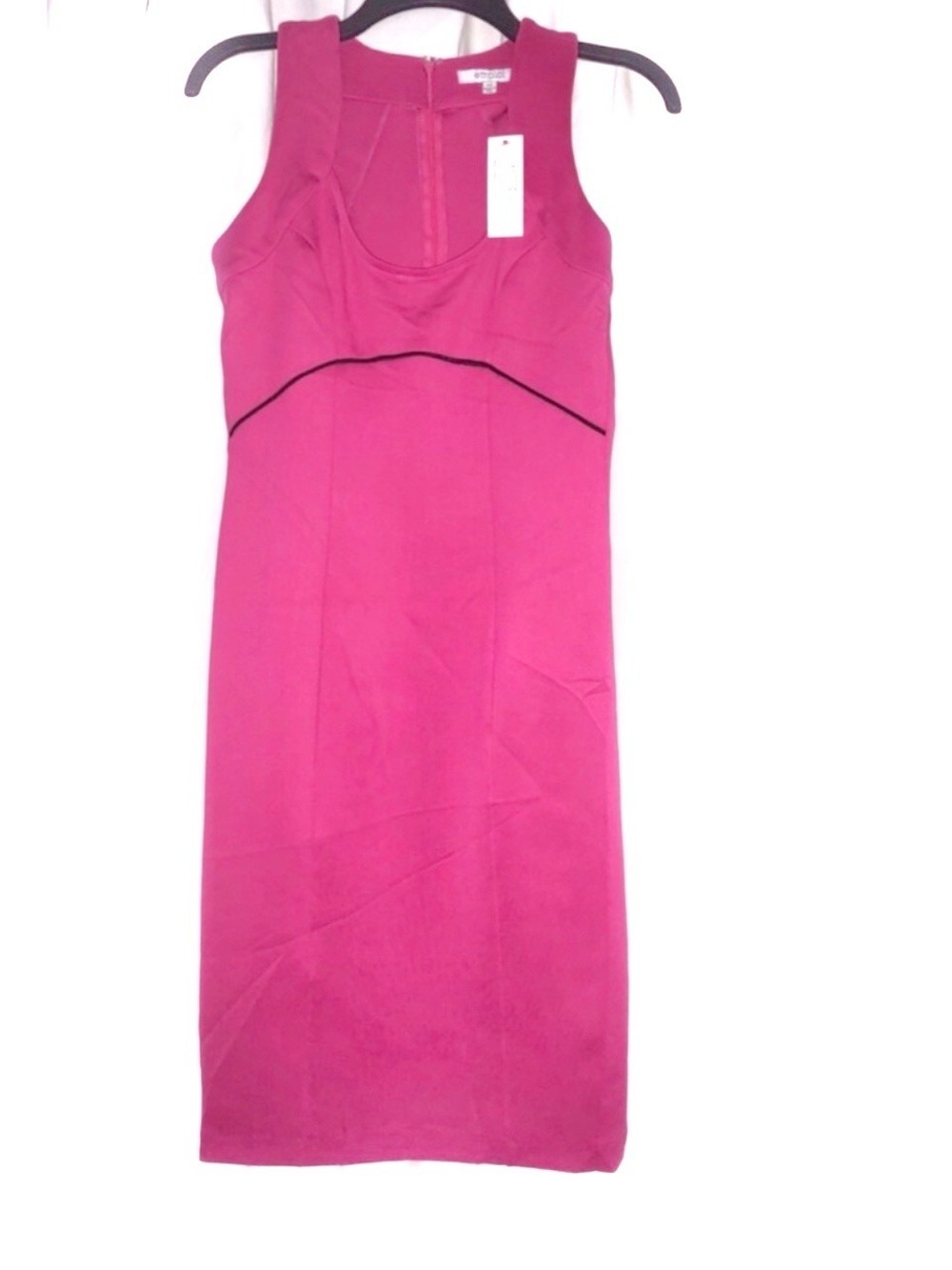 𝅺NEW WITH TAGS - emploi NEW YORK Fuschia Pink Fitted Silhouette Sheath Dress XS